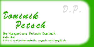 dominik petsch business card